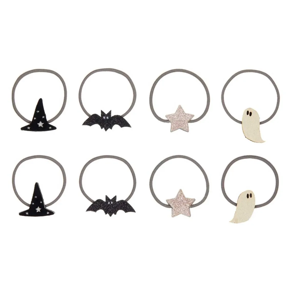 8 HÅRELASTIKKER - HALLOWEEN