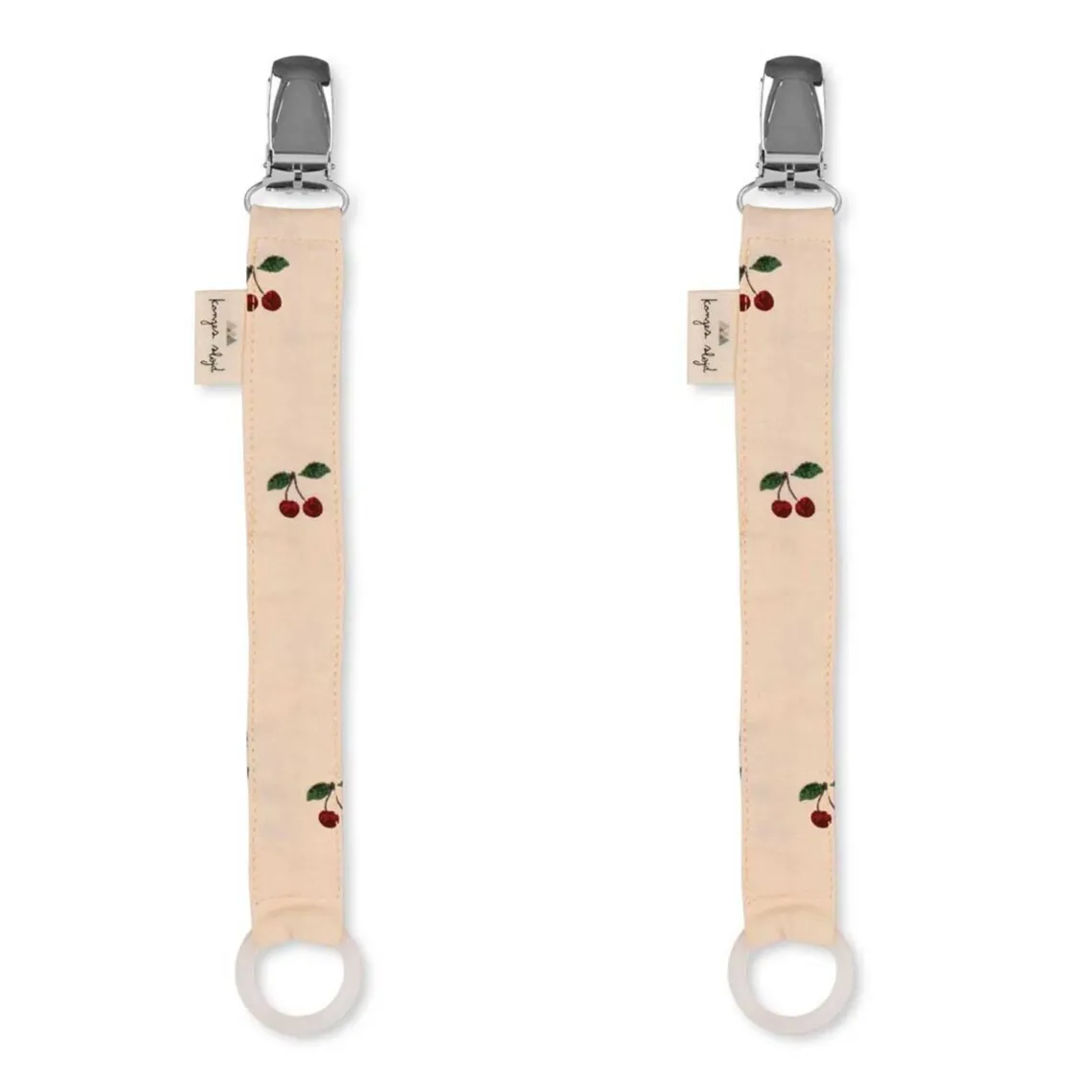 2 PACK PACIFIER STRAP | CHERRY