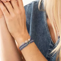 AESTHETIC LAPIS LAZULI ROSE QUARTZ BRACELET