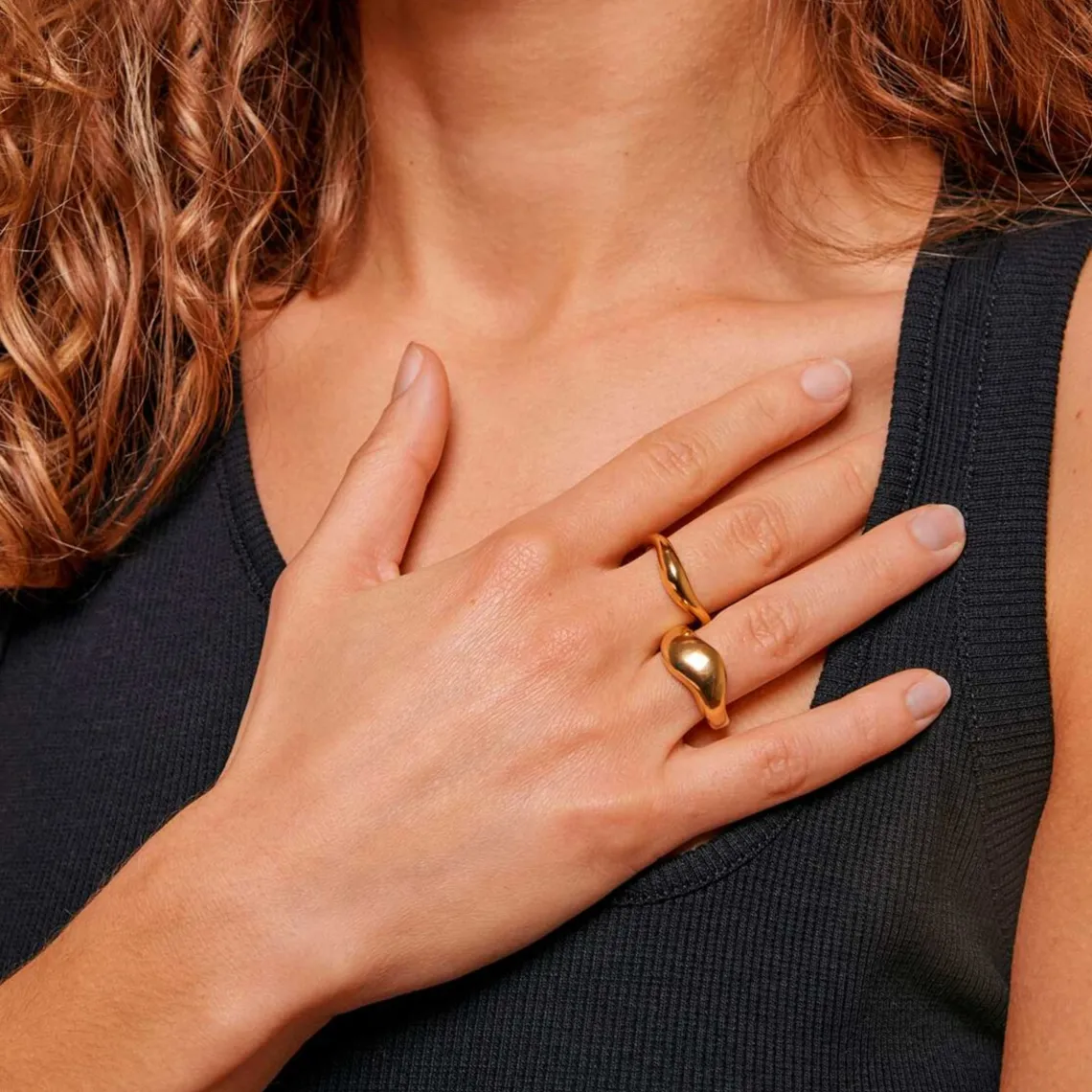 AGNETE LARGE RING | FORGYLDT