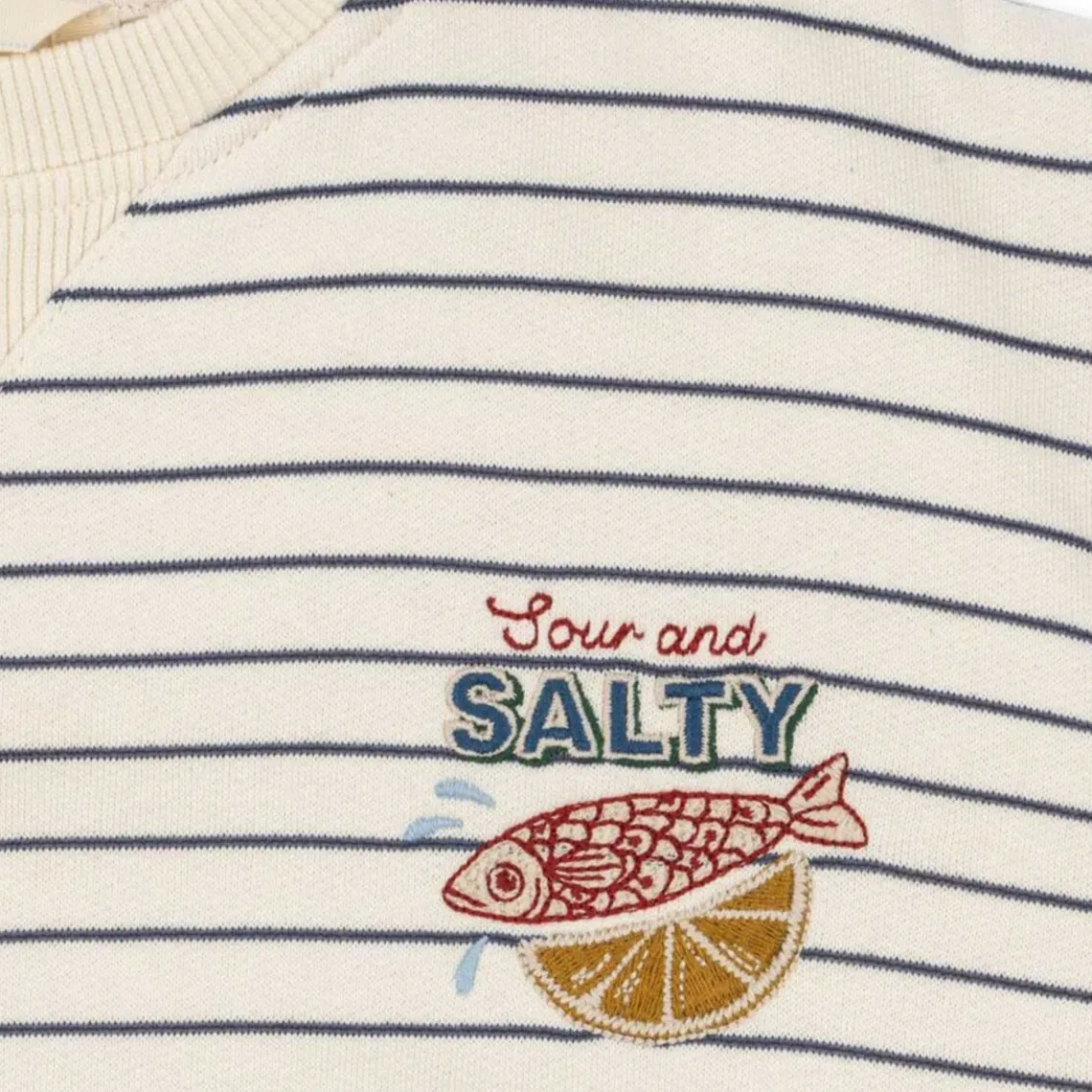 AMIO SWEAT SHIRT | CAPTAINS BLUE/ANTIQUE WHITE