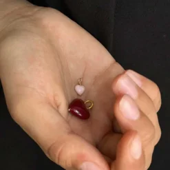 AMORE HEART PENDANT | FG/WINE