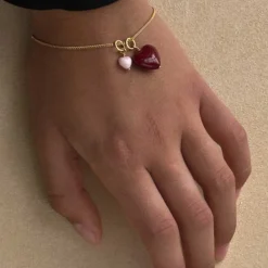 AMORE HEART PENDANT | FG/WINE