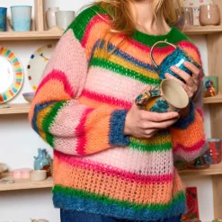 ANNA MULTI STRIPED JUMPER | ORANGE MULTI