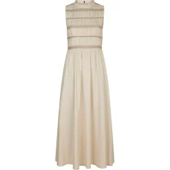 ATIKA DECO SMOCK DRESS | IVORY