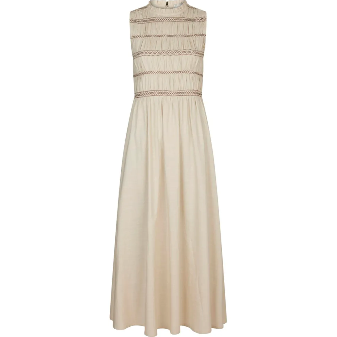 ATIKA DECO SMOCK DRESS | IVORY