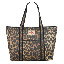 AUBREY LEOPA COATED BAG | BLACK