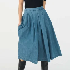 AUGUSTA SOLAR SKIRT WASH BRIST | DENIM BLUE