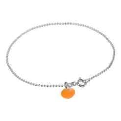 BALL CHAIN ARMBÅND | SØLV M/APRICOT