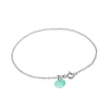 BALL CHAIN ARMBÅND | SØLV M/COOL MINT