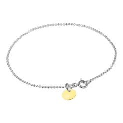BALL CHAIN ARMBÅND | SØLV M/LIGHT YELLOW