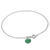BALL CHAIN ARMBÅND | SØLV M/PETROL GREEN