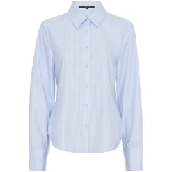 BAMBOO SHIRT W/STRIPES | LIGHT BLUE STRIPE