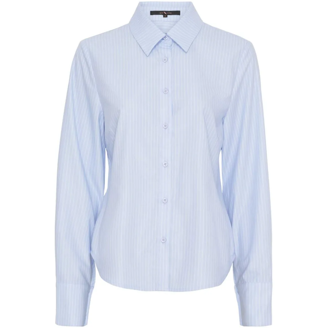 BAMBOO SHIRT W/STRIPES | LIGHT BLUE STRIPE