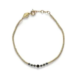 BEAD & GEM FORGYLDT | BLACK