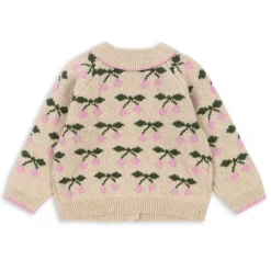 BELOU KNIT COLLAR CARDIGAN | CHERRY