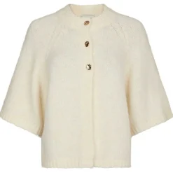 BENUTA FLUFFY KNIT CARDIGAN | OFF WHITE