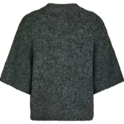 BENUTA FLUFFY KNIT CARDIGAN | ANTRACITE MELANGE