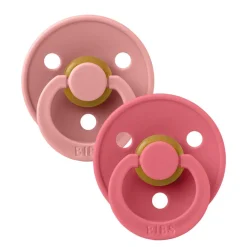 BIBS COLOUR STR. 2 - 2-PAK | DUSTY PINK/CORAL