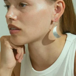 BIG HALF MOON ØRERING - 1 STK. | SØLV