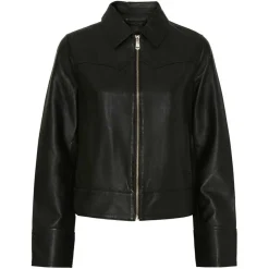 BLØD LÆDERJAKKE | BLACK M/LIGHT GOLD