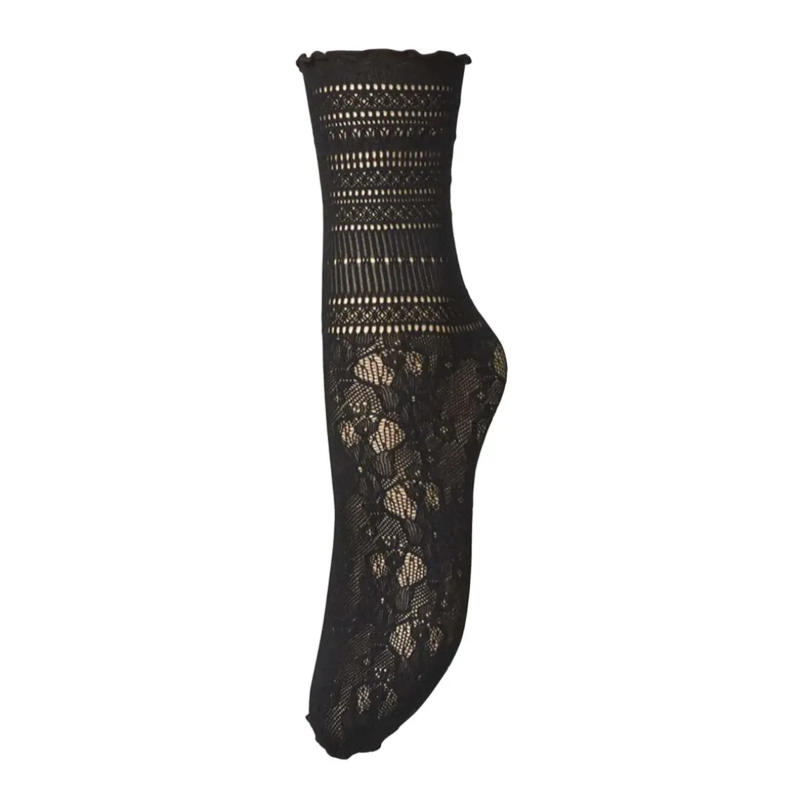 BLOOM LACE SOCK | BLACK