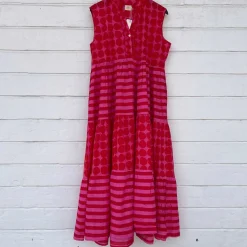 BOLOGNE DRESS | RØD/PINK