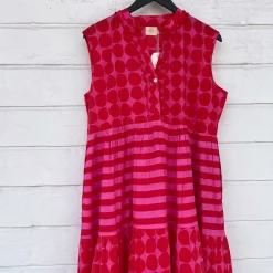 BOLOGNE DRESS | RØD/PINK
