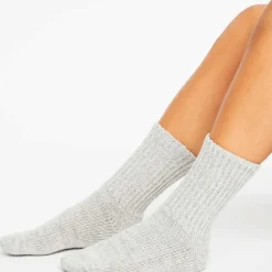 BOYFRIEND STRØMPER | LIGHT GREY MELANGE