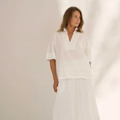 BRIGHTLY POPLIN SKJORTE | HVID