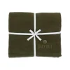 CALM ORGANIC COTTON YOGA BLANKET | DARK OLIVE