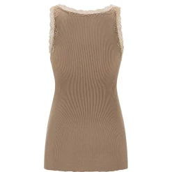CAMISOLE W/LACE | DARK TAUPE