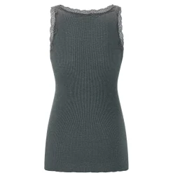 CAMISOLE W/LACE | MØRK GRÅ