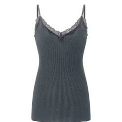 CAMISOLE W/LACE | MØRK GRÅ