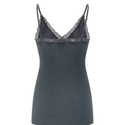 CAMISOLE W/LACE | MØRK GRÅ