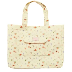CANVAS TOTEBAG STOR - ROSES & SHELL