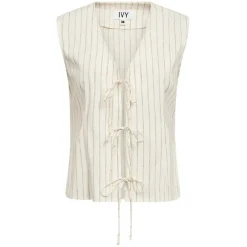 CARINA TIE VEST | ECRU