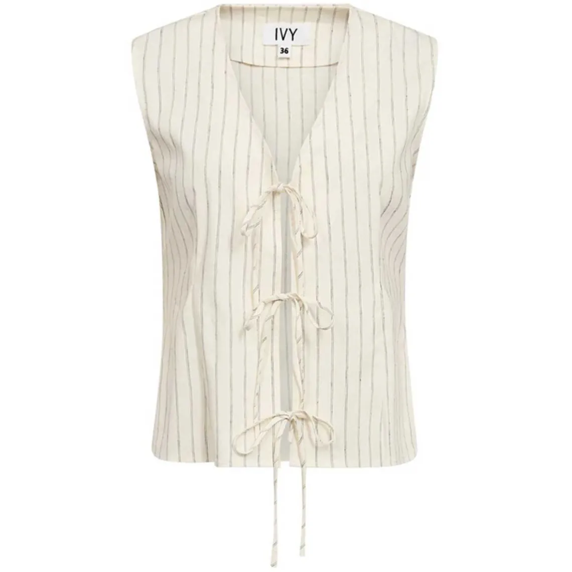 CARINA TIE VEST | ECRU