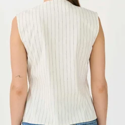 CARINA TIE VEST | ECRU