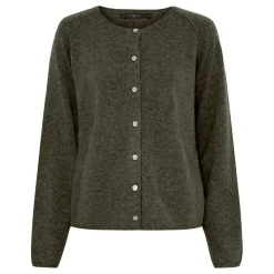 CASHMERE CARDIGAN | DARK ARMY MELANGE