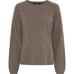 CASHMERE PULLOVER | ASH BROWN MELANGE