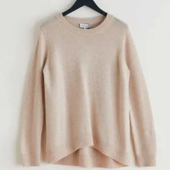 CASHMERESWEATER M/RUND HALS | LYS BEIGE