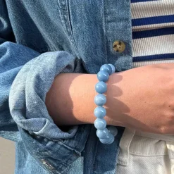 CHUNKY STRETCH ARMBÅND | AQUAMARIN