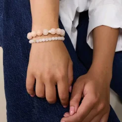 CHUNKY STRETCH ARMBÅND | ROSA JADE