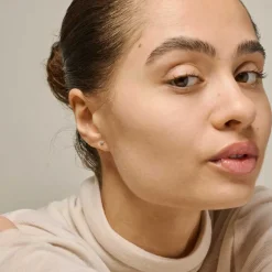 CLARA STUDS FORGYLDT | WHITE CZ