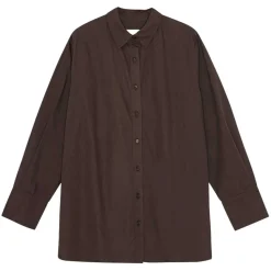 CLEAN POPLIN SKJORTE | DARK BROWN