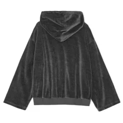 COSMOS HOODIE VELVET | DARK GREY