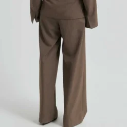 DAKOTA TROUSERS | MID BROWN MELANGE