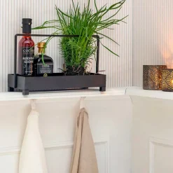 DEKOBAKKE M/HANK 42X20X19 CM | MAT SORT