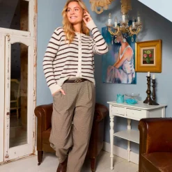 DELL STRIBET CARDIGAN | OFF WHITE